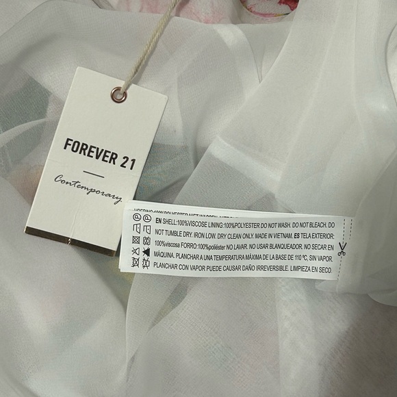 FOREVER 21 Pink Floral Tropical Print Wrap Dress - Picture 4 of 4